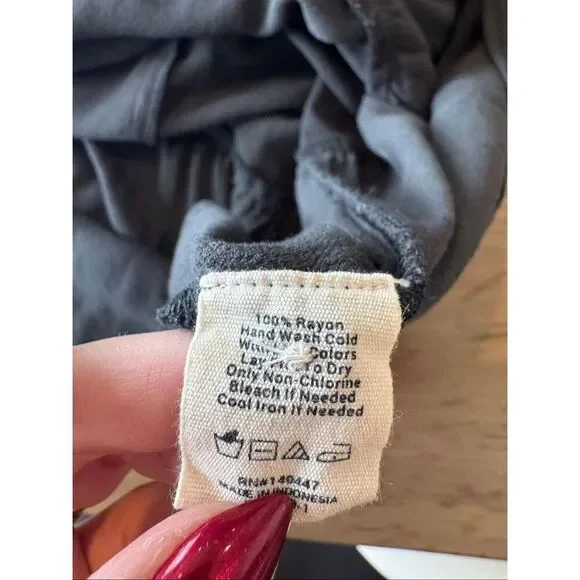 The Normal Brand Washed Black Mini Dress Small Minimalist LBD Quiet Luxury - Picture 7 of 7